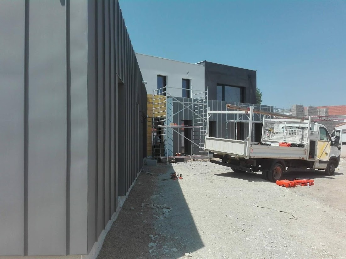 Réalisation de bardage quartz à Aigrefeuille