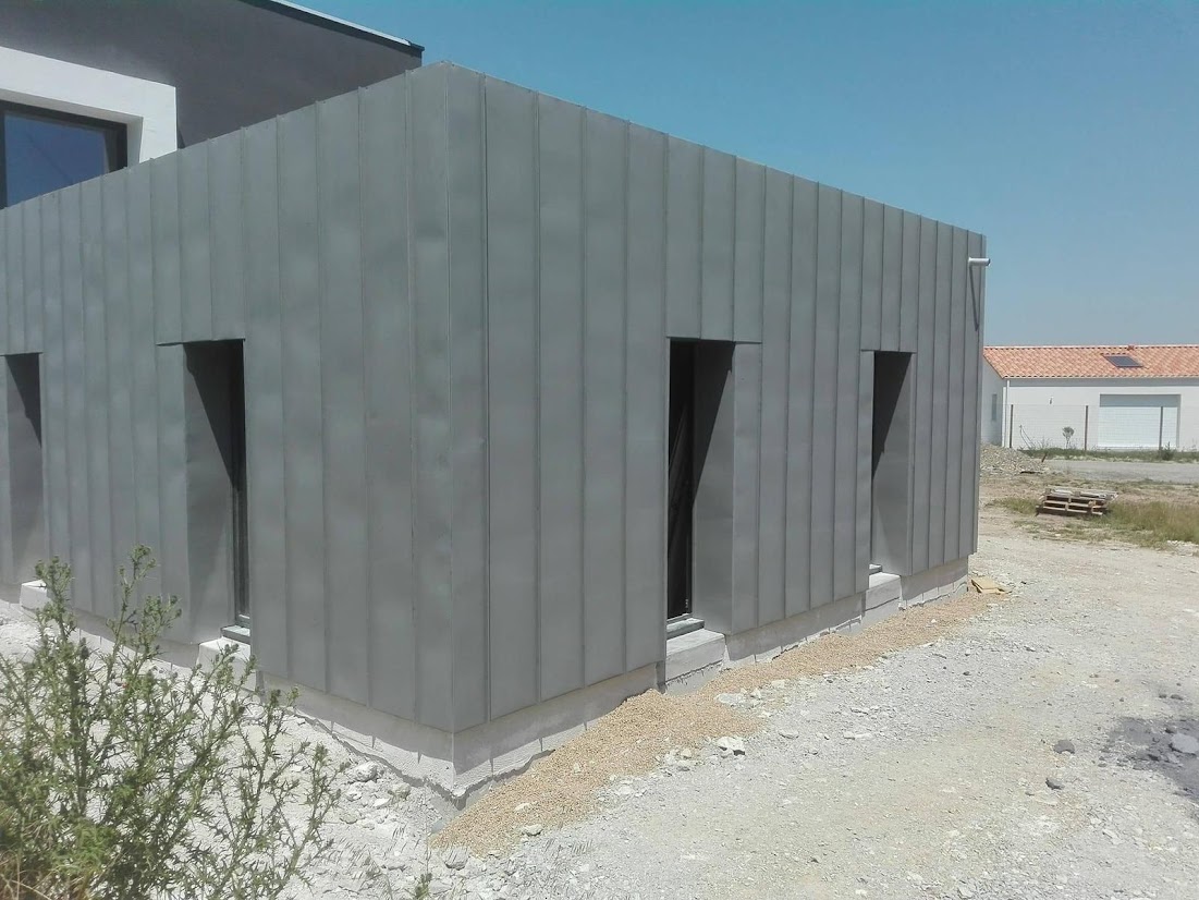 Réalisation de bardage quartz à Aigrefeuille